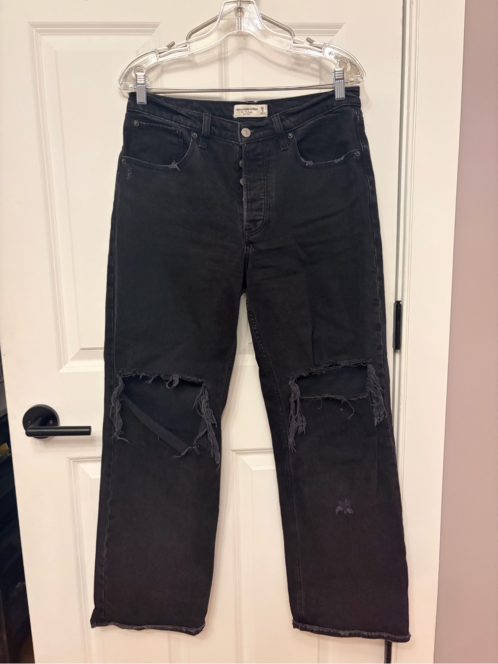 Abercrombie & Fitch low rise 90s loose black jeans
